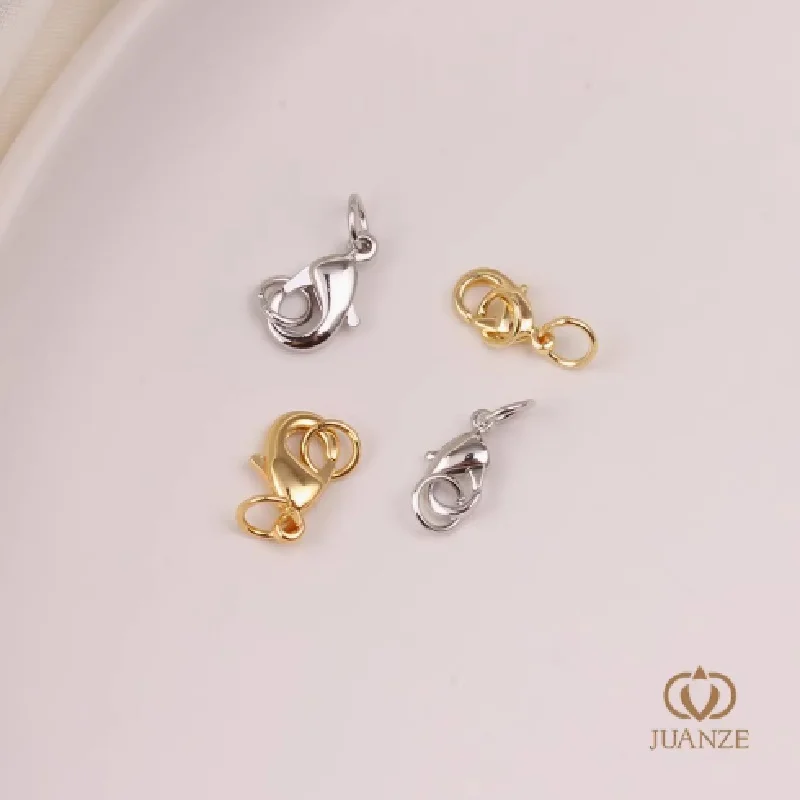 

10PCS 14k/18K gold-plated Lobster Clasp with Jump Rings For Bracelet Necklace Chains for DIY Jewelry Making Supplies