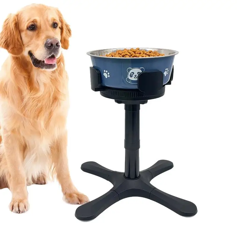 Single Dog Bowl Stand Adjustable Single Dog Feeding Bowl Stand Raised Prevent Tipping Dog Bowl Stand For Large And Medium Dogs