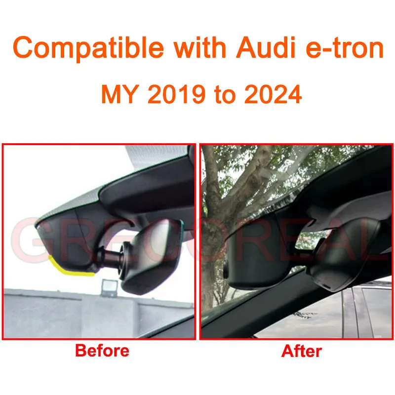 GRECOREAL 4K Dash Cam Voor en Achter WiFi Auto Dual Dashcam Gemakkelijk te installeren Plug Play Compatibel met Audi e-tron etron GT50 55 - afbeelding 1