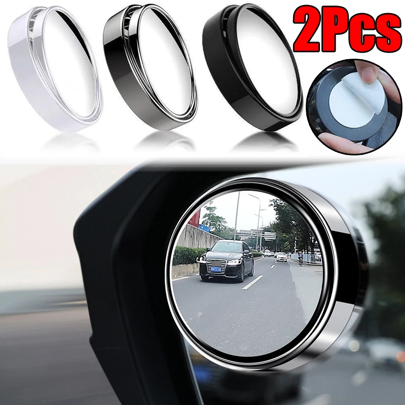 

360° Rotation Wide-Angle Round Frame Convex Auxiliary Blind Spot Mirror Safety Driving Car Rearview Mirror Car Blind Spot Mirror