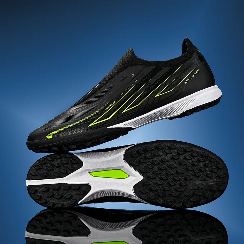 Professional Soccer Cleats Men AG Long Spikes Football Boots Non-slip Wear Resistant For Natural Grass Field Adult Competition T