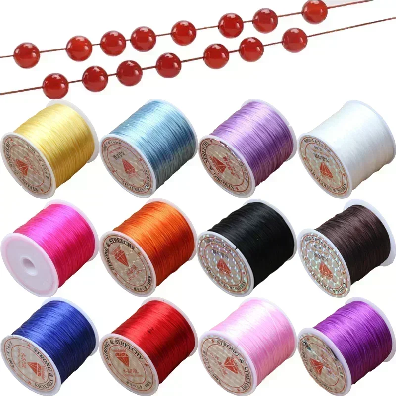 10yards/Roll Multicolor Crystal String Line Thread Jewelry Thread Stretch Elastic Beads Cord for Jewelry Tool Making Bracelets
