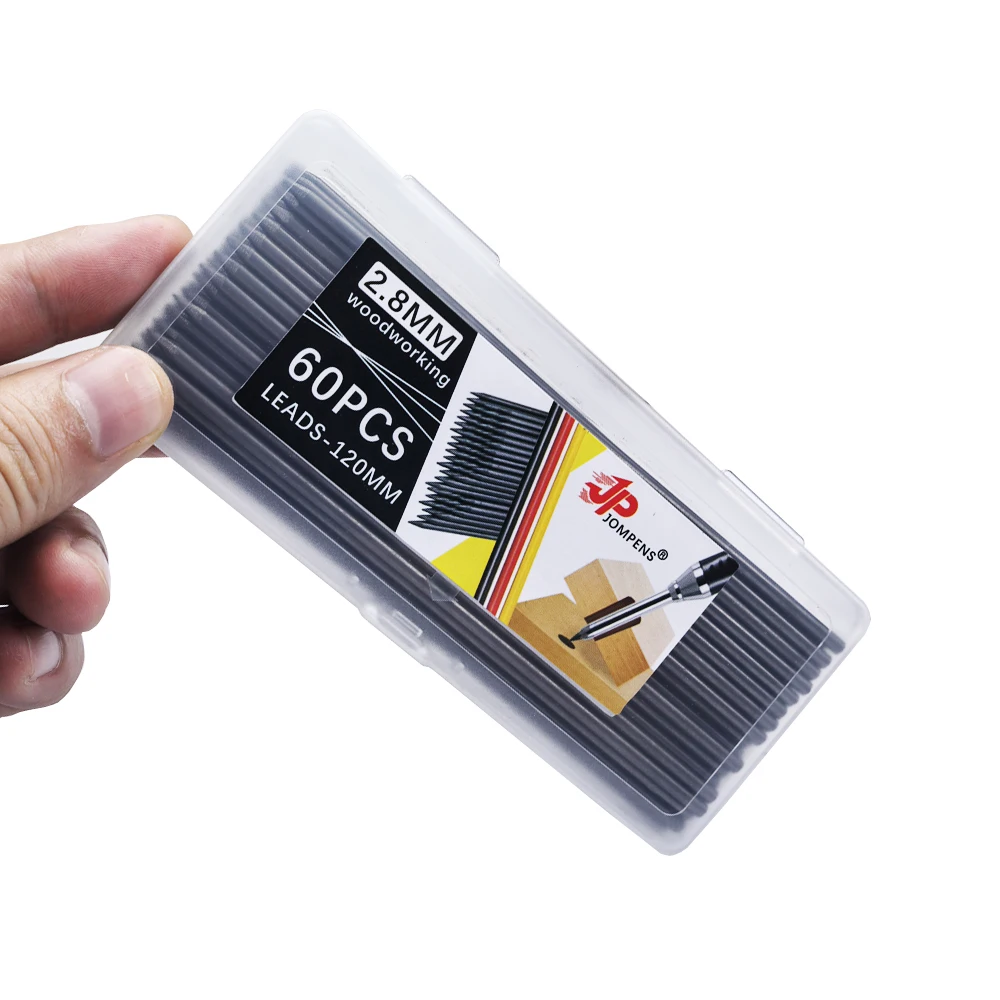 60 Stück/Box Großpackung 2B Holzbearbeitungs-Mechanische Bleistiftmine Schwarz Gelb Rot 2,8mm Markierungs- und Architekturzeichnungsbleistiftmine – Detail 5