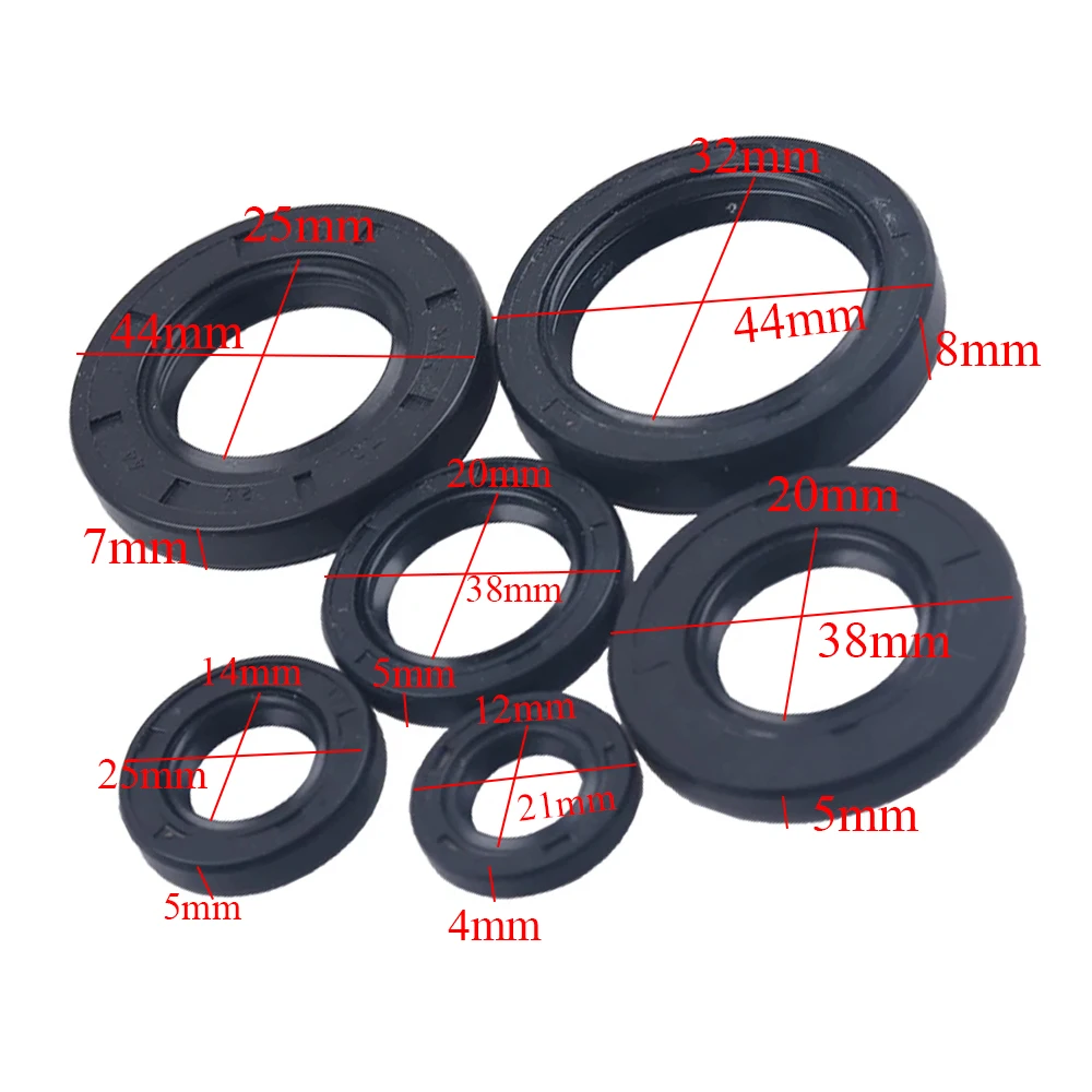 6Pcs Motorcycle Front Fork Oil Seal & Dust Seal For Yamaha YFS200 Blaster/YFS200SE Blaster Special Edition