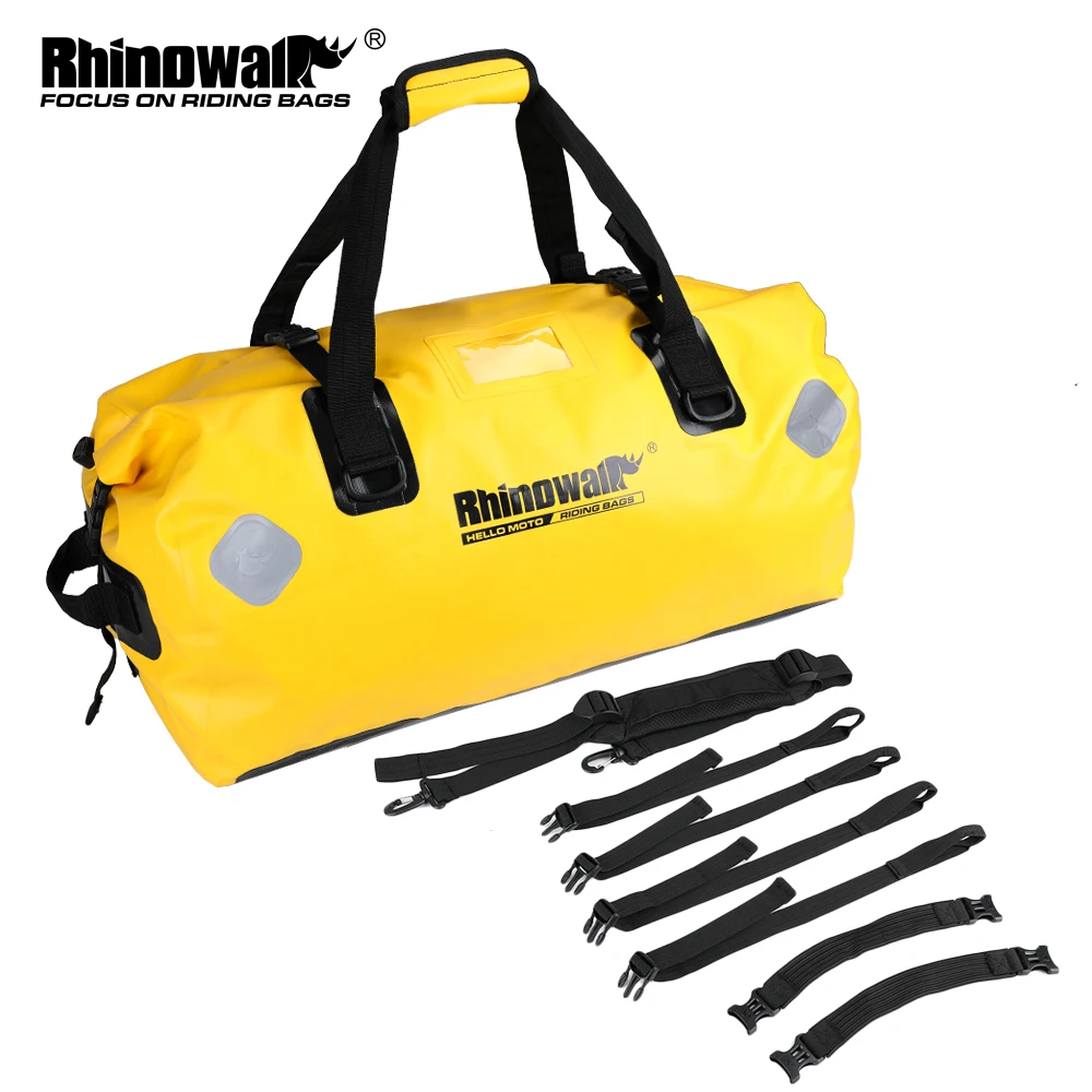 Rhinowalk Waterproof Bag Motorcycle Durable Large 65L  Capacity Motorcycle Dry Duffel Bag for Travel Hiking Camping