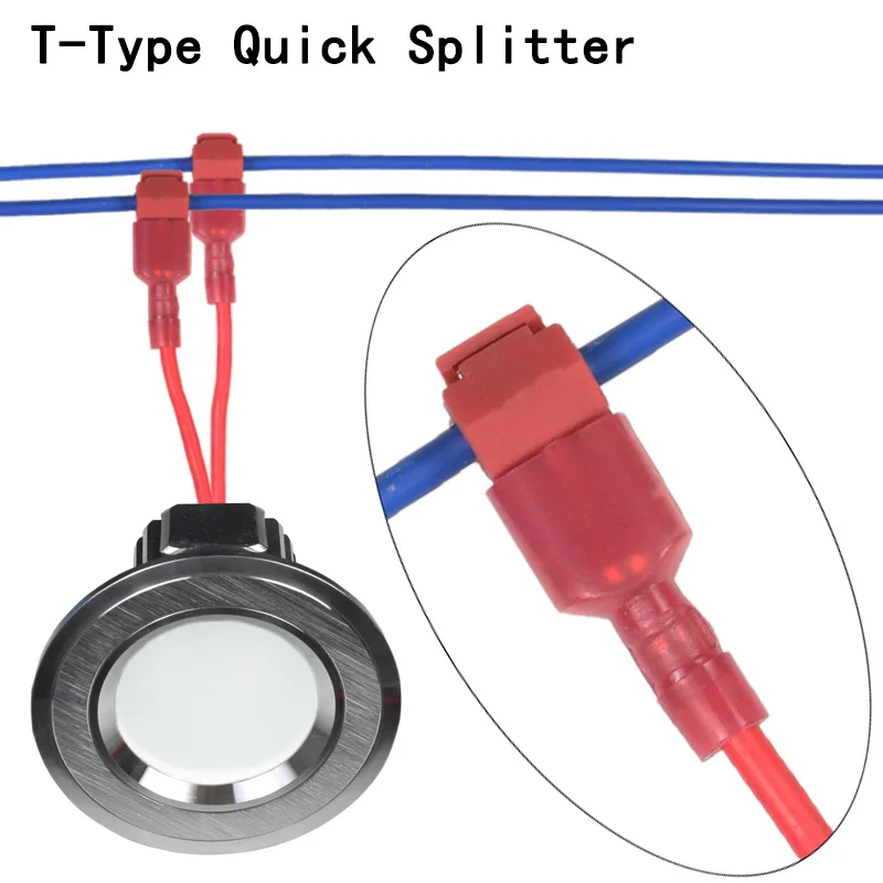 100pcs/50pairs T-Tap Wire Connectors, T Tap Electrical Connectors Quick Wire Splice Taps and Insulated Male Quick Disconnect