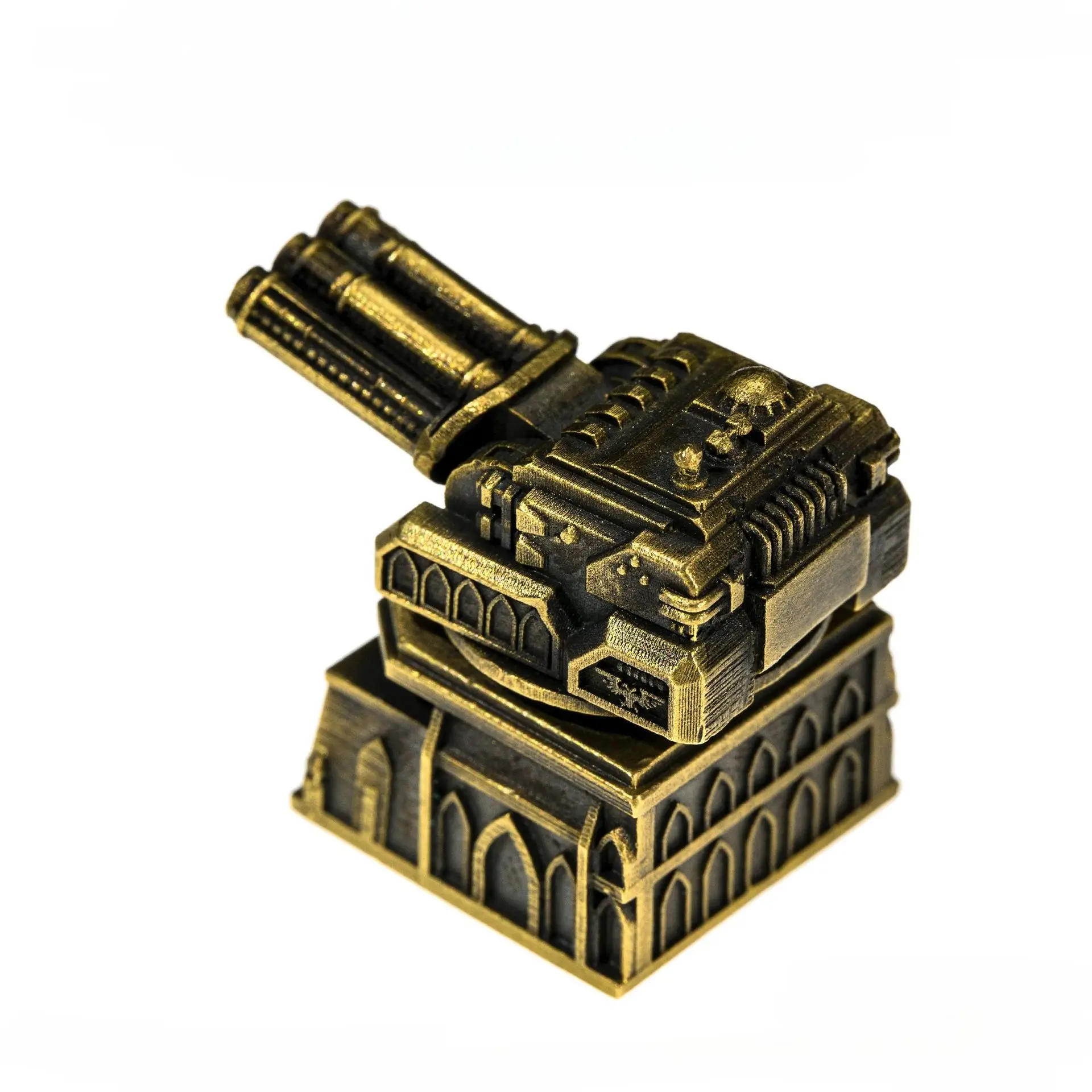 Pure Copper Stars Casting War Ornaments Mechanical Keyboard Cross Keyboard Hat Starship Macro Cannon Skyhawk - view 3