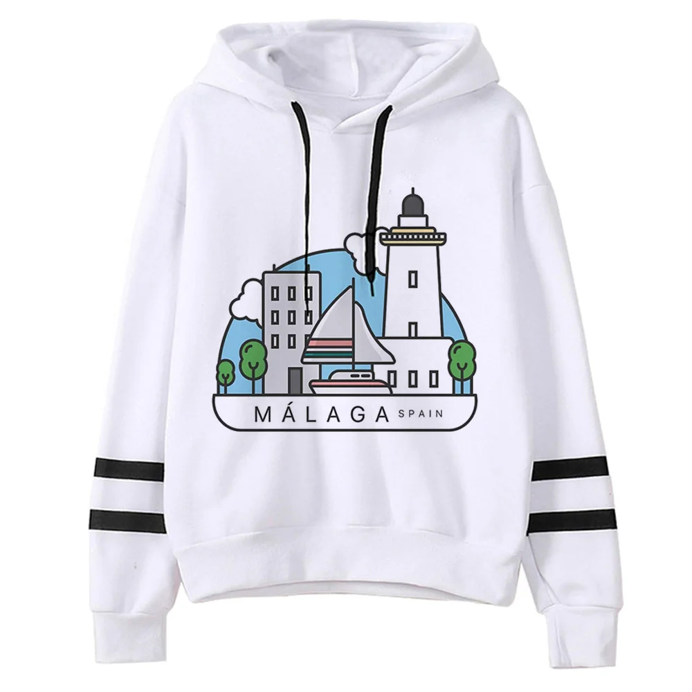 Malaga hoodie manga trendy anime sweater graphic kawaii patterned women pullover streetwear patterned comic trendy