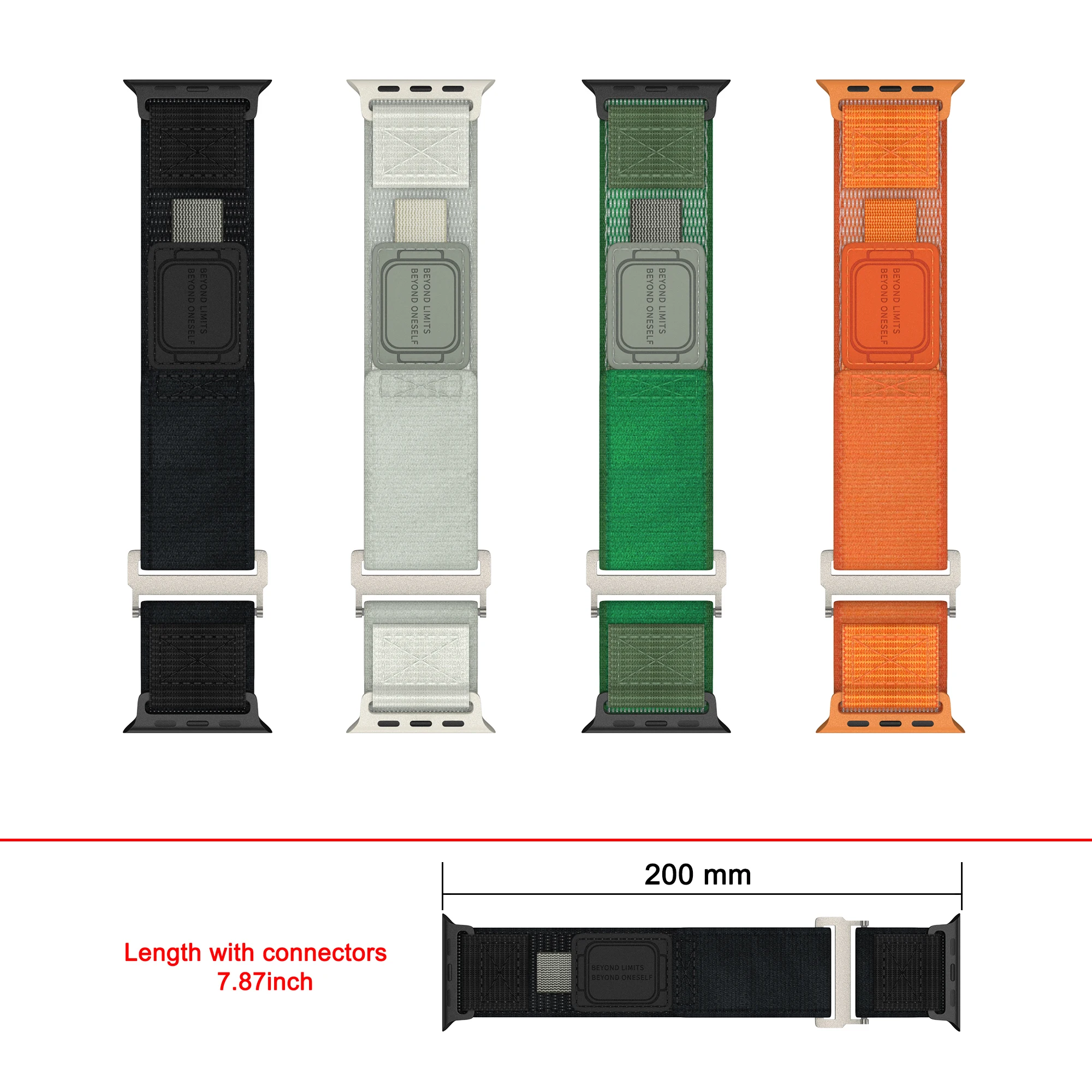 Sports Nylon Strap Watchband For Apple Watch Ultra 2 49mm SE 9 8 7 6 5 45mm 44mm 42mm 41mm 40mm 38mm Replacement Band Bracelet