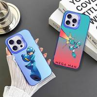 R-Rockman Megaman Cool Phone Case For iPhone 16,15,14,13,12,11,Mini,Pro,MAX Blue Matte Shockproof Cover