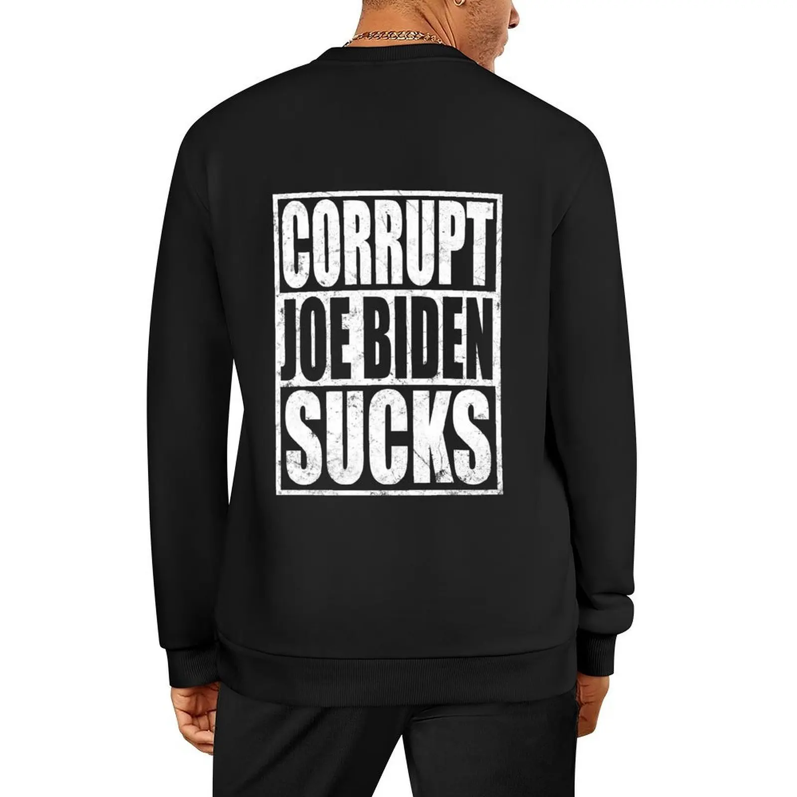 

Corrupt Joe Biden Sucks Vintage Pullover men's clothing anime clothes winter clothes clothes for men graphic sweatshirts