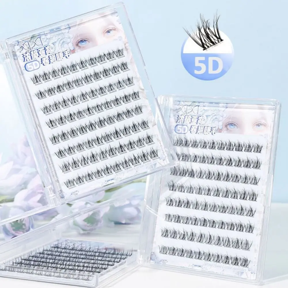 Ciglia finte senza colla stile coreano 5D Ciglia segmentate fai da te morbide Fasci Resuable Trucco Ciglia Estensione Strumento di trucco