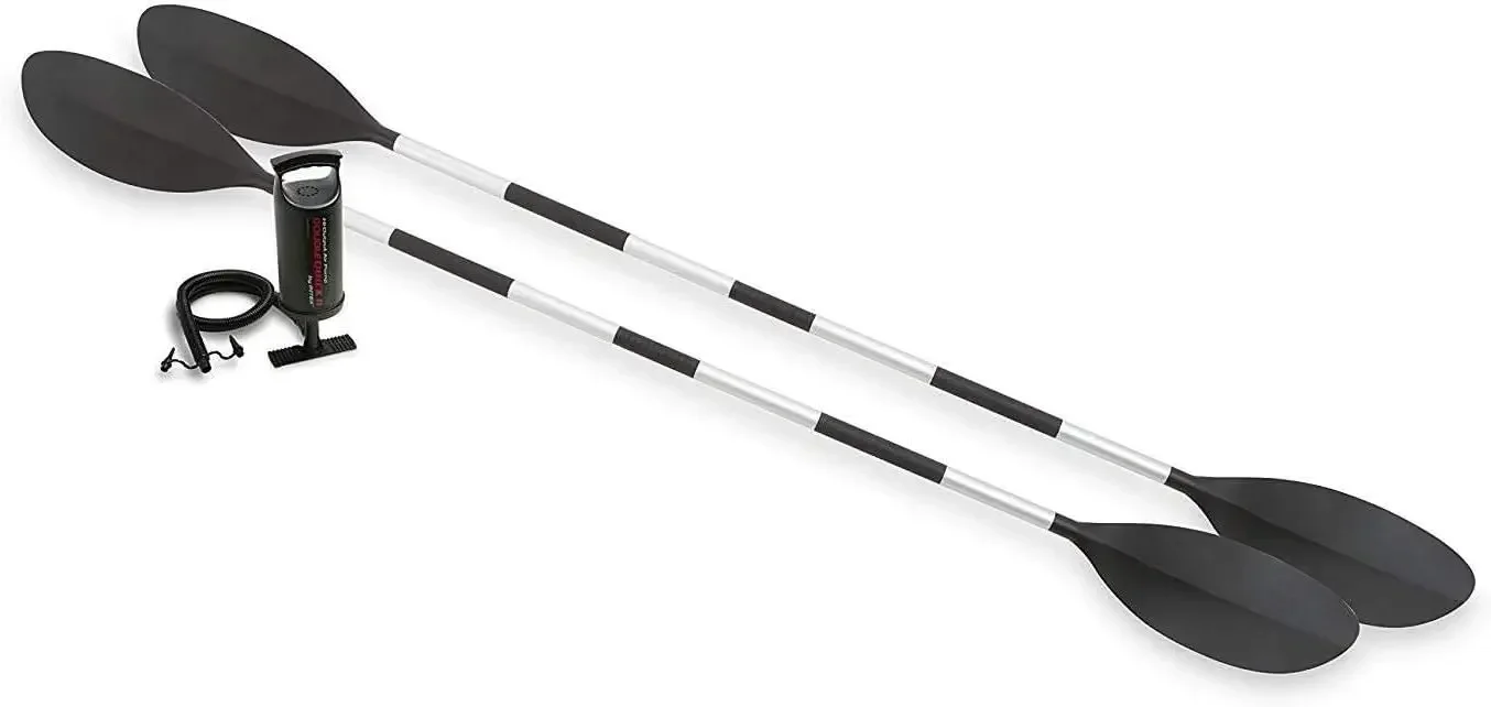 SAT لـ Intex-Ensemble de Kayak Gonflable Explorer K2، كومبرد des Rames de Luxe en Aluminium de 86 Pouces et une Pompe à