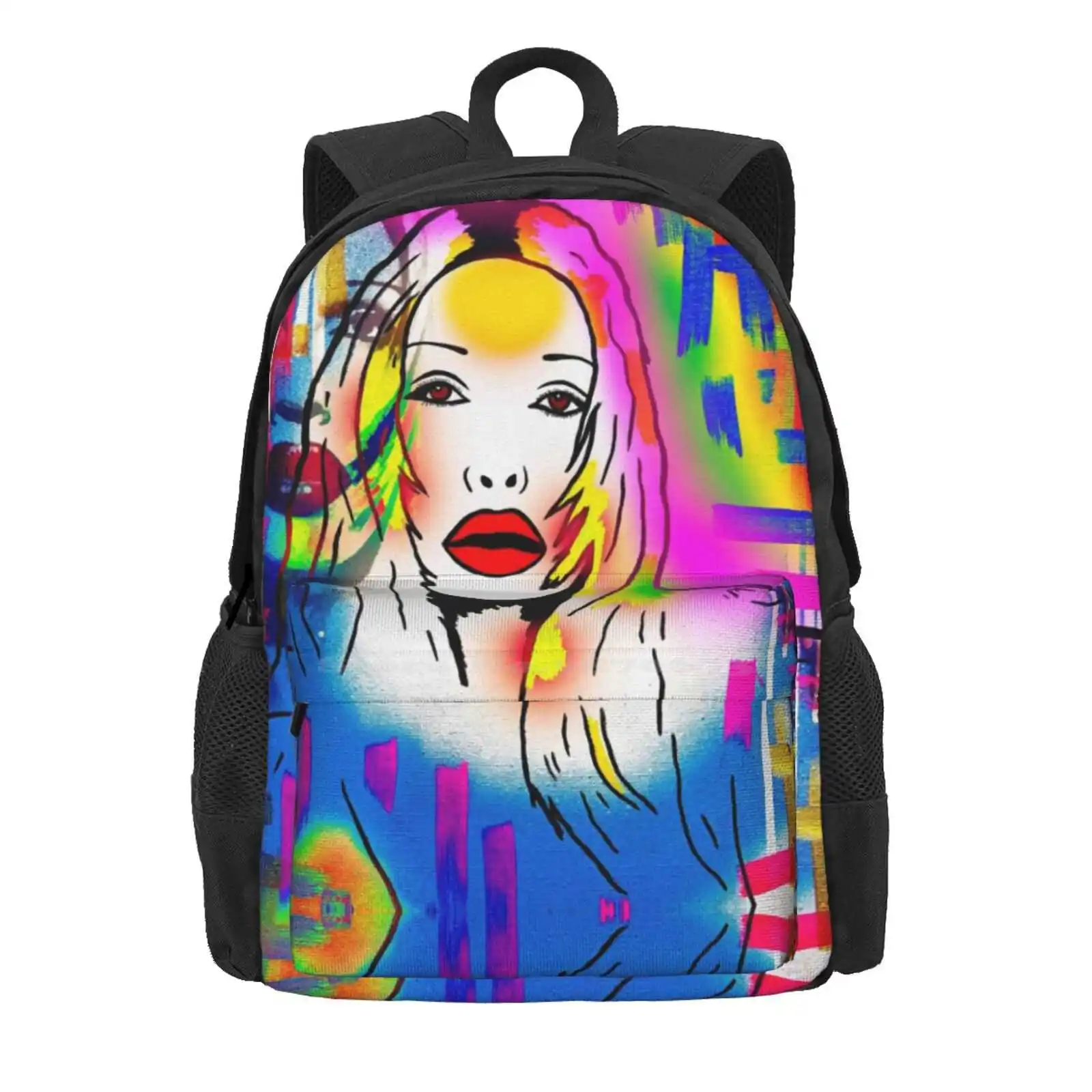 Pete Burns Collection Merchandise By Dusty O Hot Sale Schoolbag Backpack Fashion Bags Pete Burns 80S Reality Tv Makeup Drag Gay