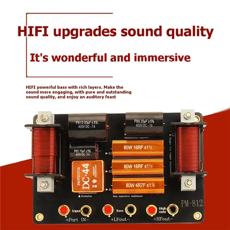 A53M-2 Way Crossover Network 2200Hz 800W Professional Speaker Accessories For 8-12 Inch Hifi Crossover