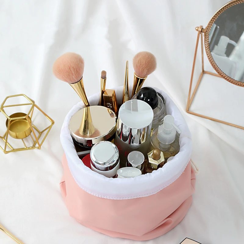 Faul Kordelzug Kosmetik Tasche für Frauen Reisen Tragbaren Make-Up Fall Kulturveranstalter Weibliche Wasserdichte Waschen Schönheit Lagerung Kits