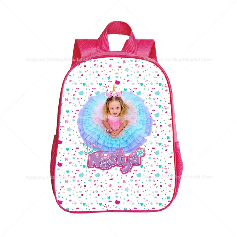 12 Inch Like Nastya Backpack Pink Kindergarten Kids Children Boy Girl Shoulder Rucksack Toddler Back to School Bag Gift