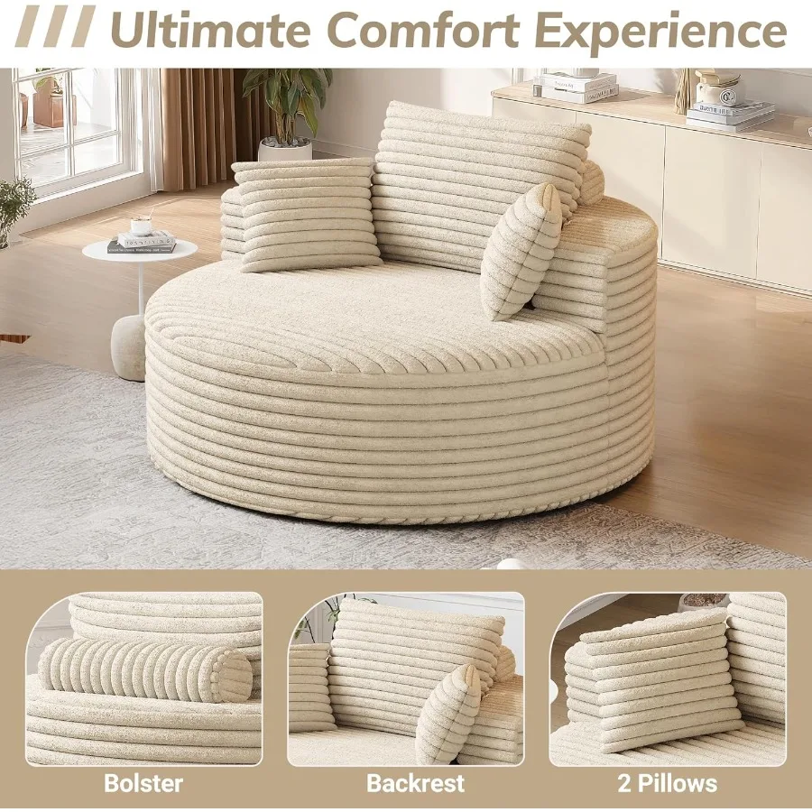 50 كرسي مستدير كبير الحجم صالة كرسي داخلي منجد أريكة سروال قصير مع مقعد عميق كرسي أريكة دائرة واحدة لغرفة المعيشة