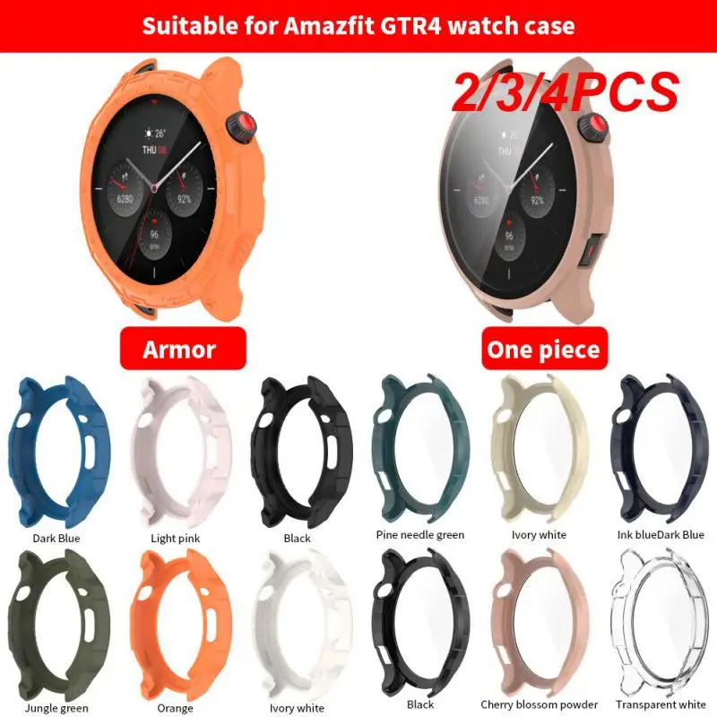 2/3/4PCS Tpu Watch Case Cover Soft Smart Design Tpu For Amazfit Gtr4/amazfit Gtr4 pro Wearing Accessories Screen Protector