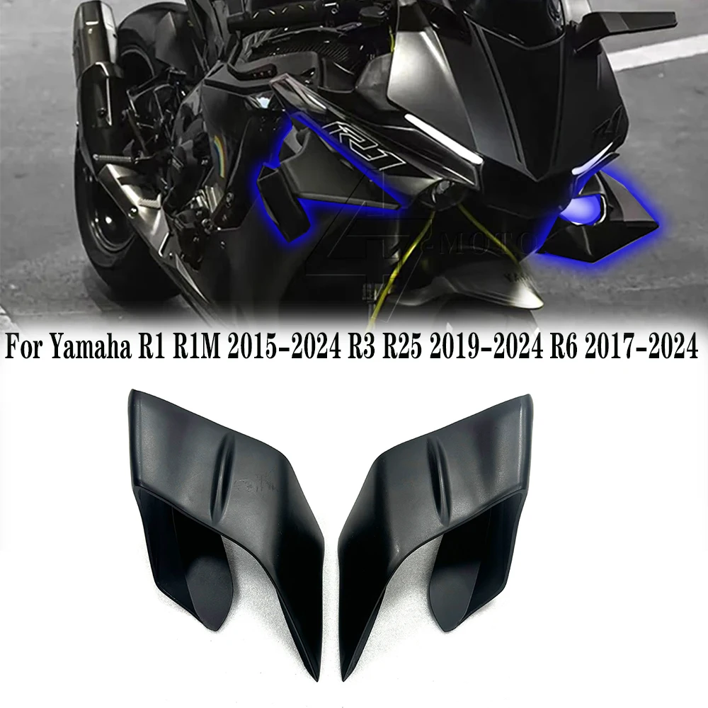 

Motorcycle Accessories Fixed wing fairing Small wing spoiler Aerodynamic wing For Yamaha YZF R1 R1M 2015-2024 YZF R6 2017-2024