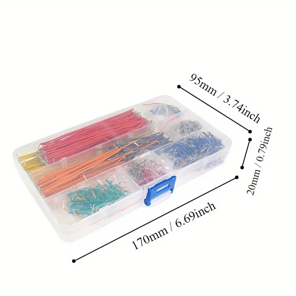 140/560/840pcs U-shaped Solderless Breadboard Jumper Cable Wire Kit with 1pc Anti-Static Tweezers ESD-10, for PCB Circuit board