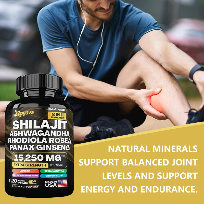 Shilajit Pure Himalaya 8-in-1 Capsule, Supports Energy, Stress, Overall Wellness, Supplement for Men and Women