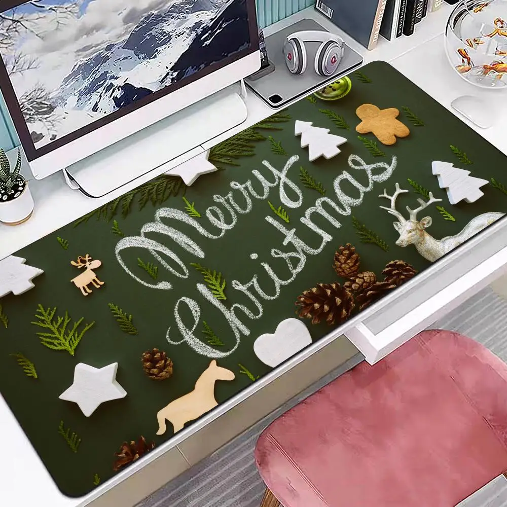 

Веселый рождественский коврик для мыши нескольких размеров, большой квадратный коврик для компьютерной офисной игры, настольные коврики, резиновые противоскользящие коврики для мыши