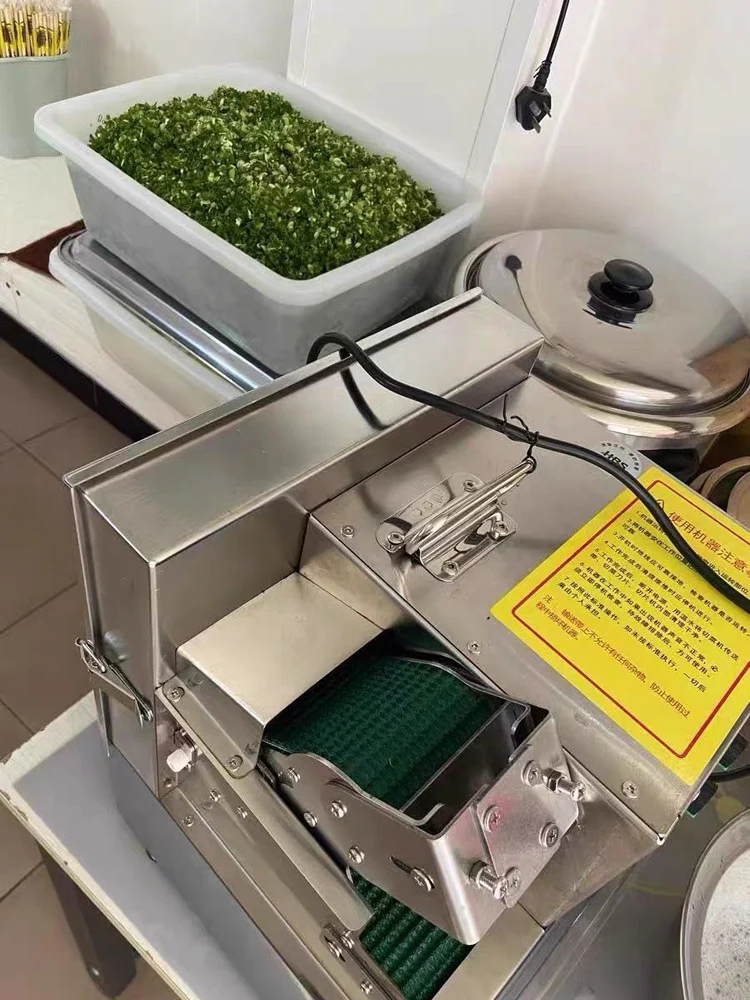 220V Electric Fruit Vegetable Slicing Machine Chives Celery Potato Chip Slicing Machine Orange Apple Slicer