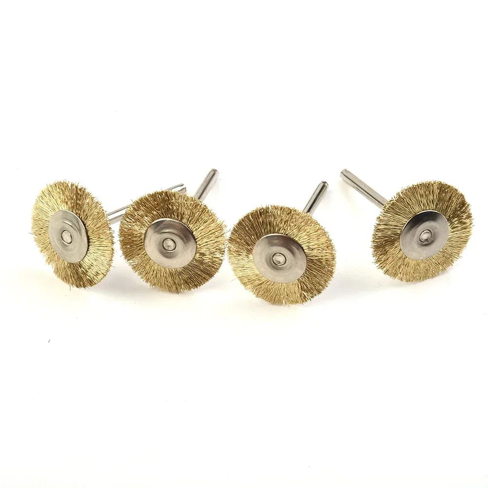 24x Brass Steel Wire Wheel Brush Polishing Grinder Accessories Rotary Electric Tools Kit For Engraver Steel Polishing Grinding