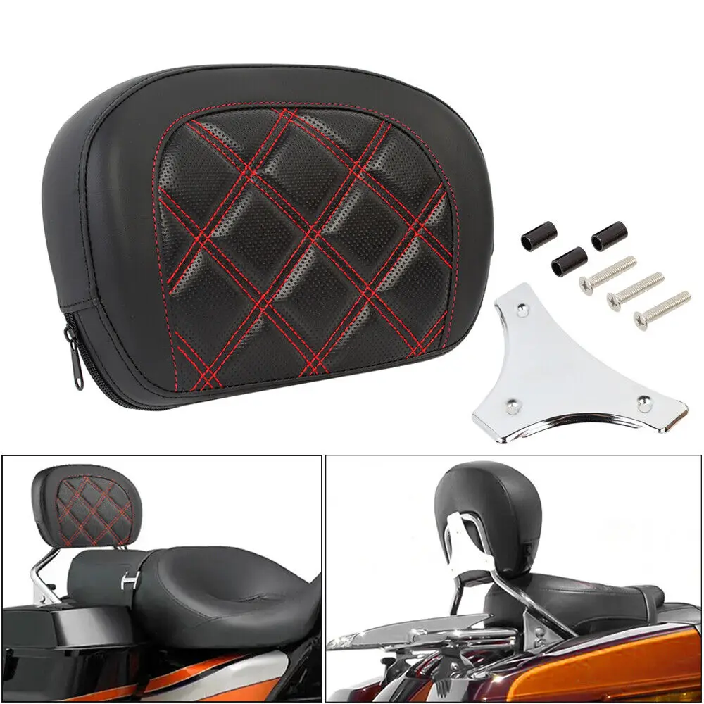 Motorcycle Backrest Pad With Bracket Rear Passenger Sissy Bar For Harley Touring Softail Slim FLSL 2018-2022