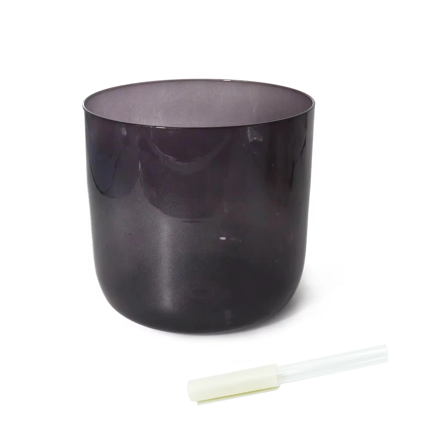 

Hye-eun 6inch Black Clear Quartz Crystal Singing Bowl Chakra for Sound Healing with Free Mallet