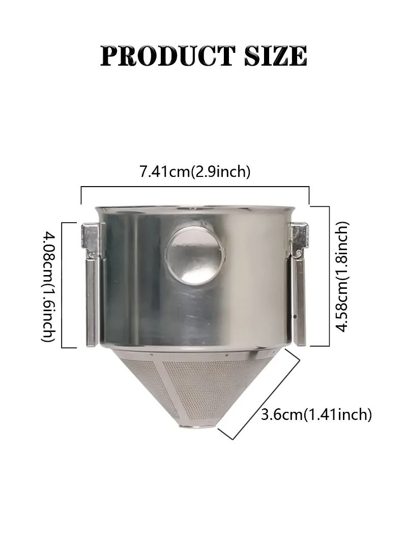 Collapsible Coffee Dripper, Double Ear Stainless Steel Coffee Filter, Reusable Pour Over Coffee Strainer