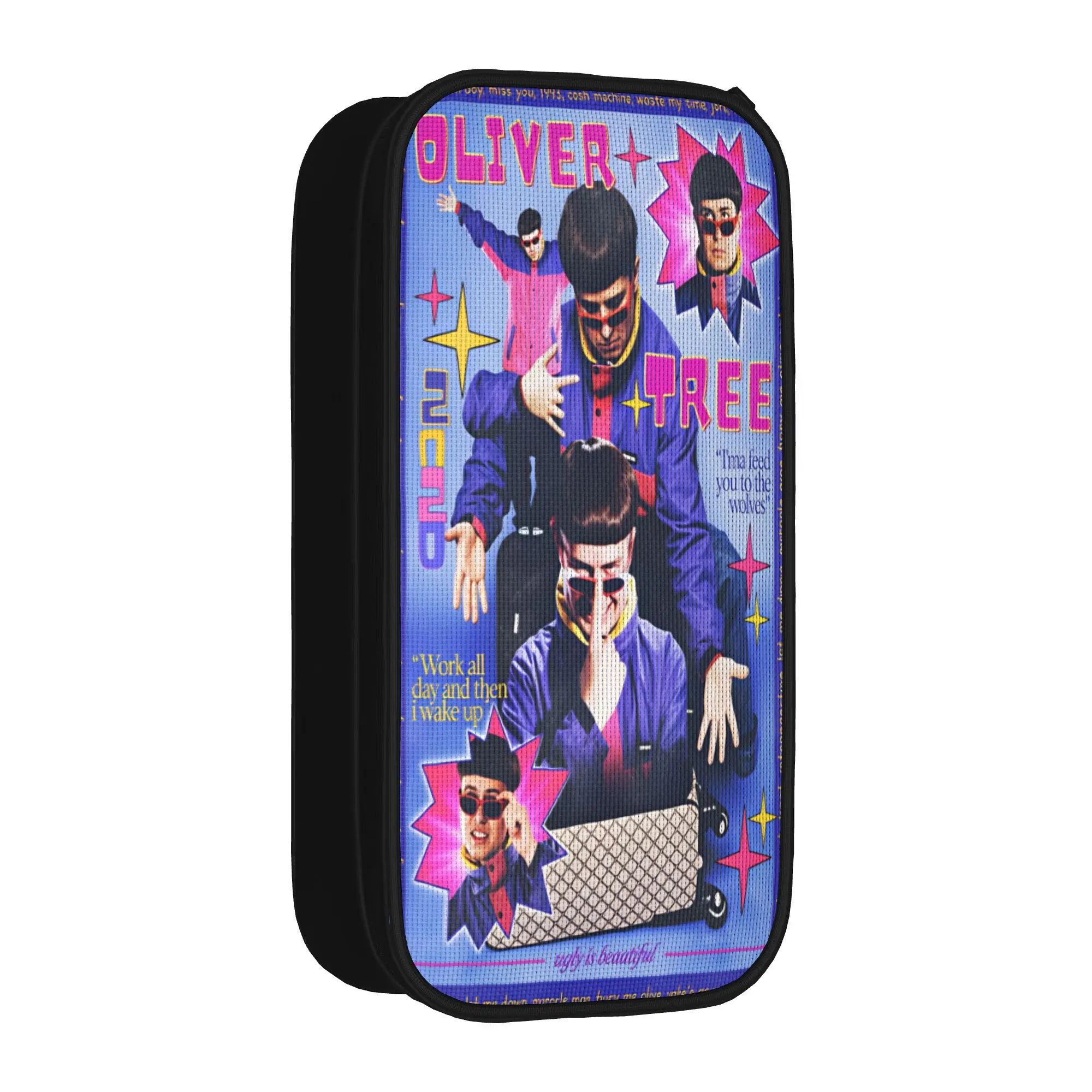 oliver tree life goes on Pencil Case  Back To School Pencil Cases Canvas Girls Boys Cute Portable Pencil Pouch School Supplies