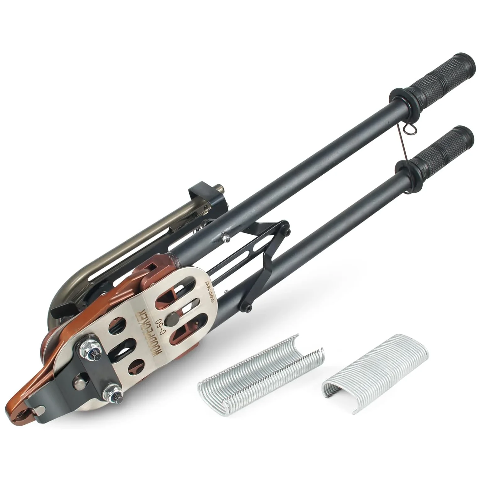 

Woodpecker C50 11 Gauge Manual Hog Ring Plier 1-1/2-Inch Crown Fencing Tool C Ring Gun 13-14mm Closure Diameter SC50