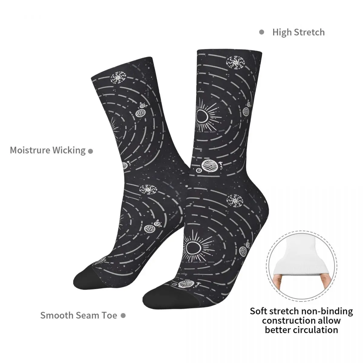 Outer Wilds Solar System Socks Harajuku Super Soft Stockings All Season Long Socks Accessories for Unisex Birthday Present