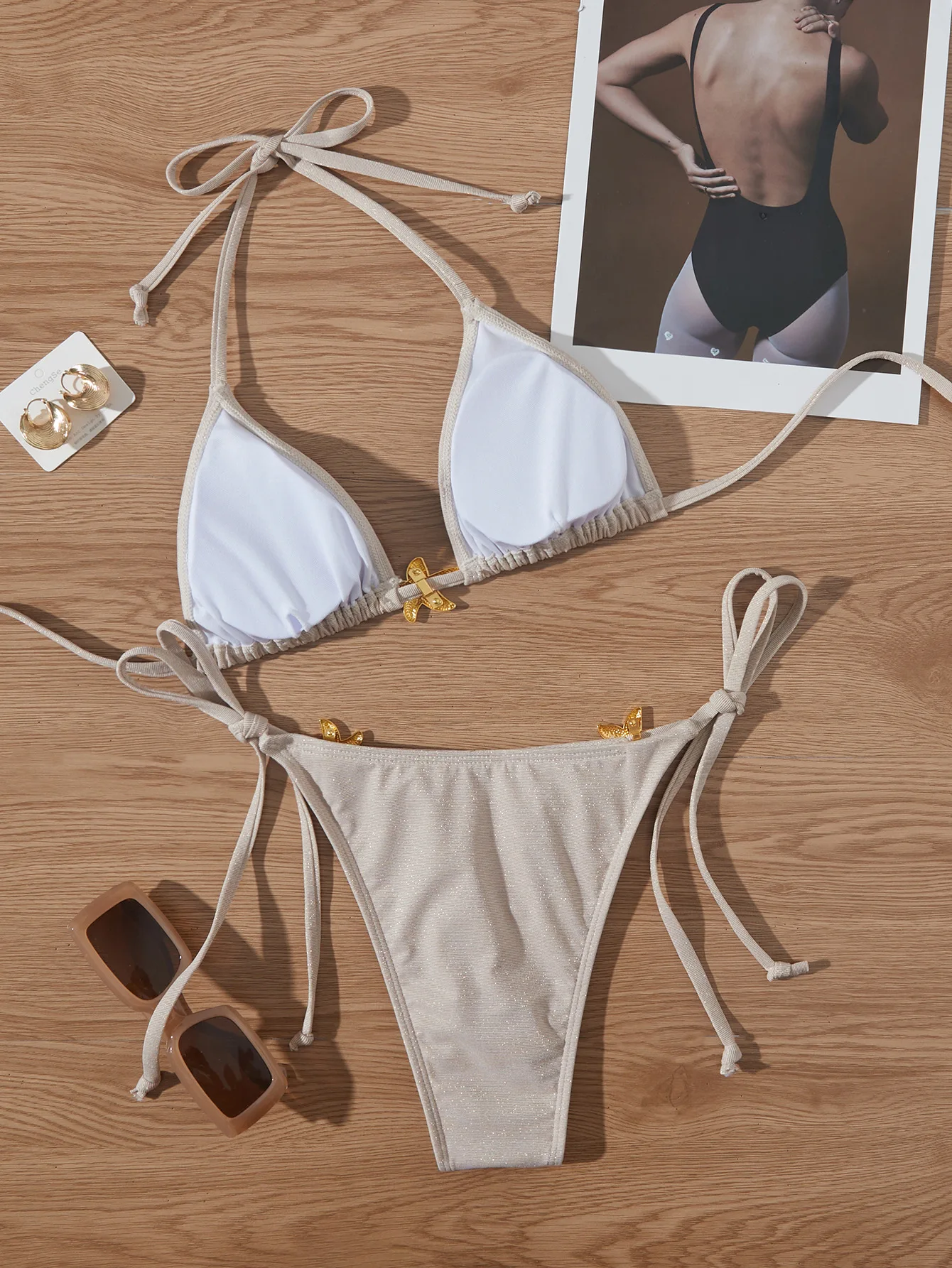 Swimsuit Women 2025 Sexy Bikini Set Push-up Padded Bra Thong Two Pieces Swimwear Beachwear Bathing Suit Female Sexy Swimsuits