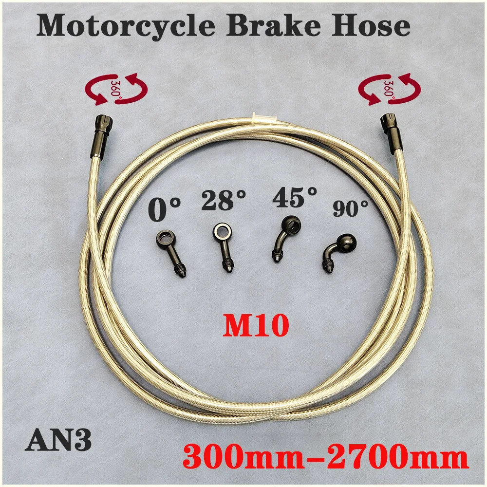 

Universal M10 Motorcycle Steel Hydraulic Brake Clutch Line Silver Hose Tube for Dirt Bike ATV Moped Scooter Cub Quad UTV Go Kart