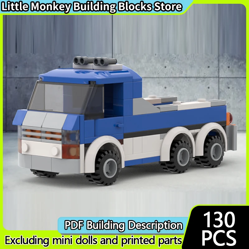 Speed Racing Car Model MOC Building Bricks Cargo Transport Truck Modular Technology Children Holiday Gifts Assemble Toys Suit