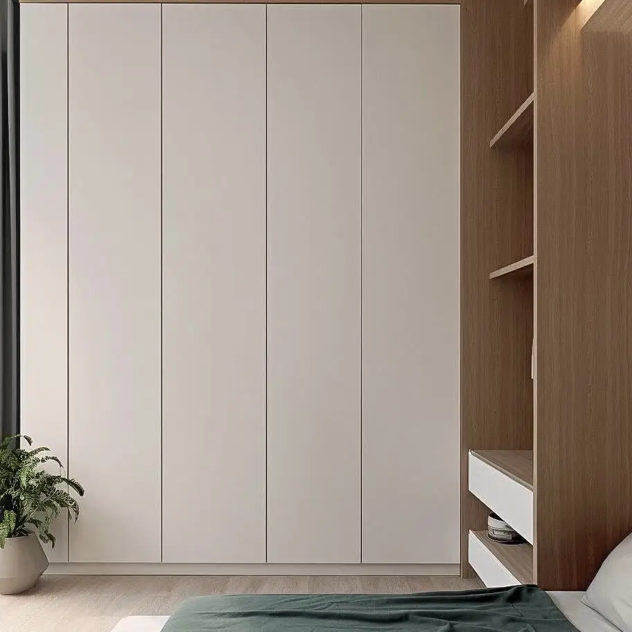 Install Against The Wall Embedded Aluminum Alloy Wardrobe Long Lasting and Durable Bedroom Furniture Heavy Duty Storage Cabinet