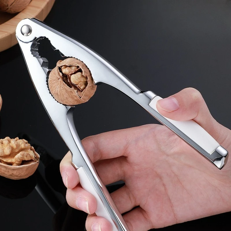 Stainless Steel Nut Cracker Pliers Shell Opener Tool for Walnuts Hazelnuts Pecans Home Kitchen Heavy Duty Easy Clean