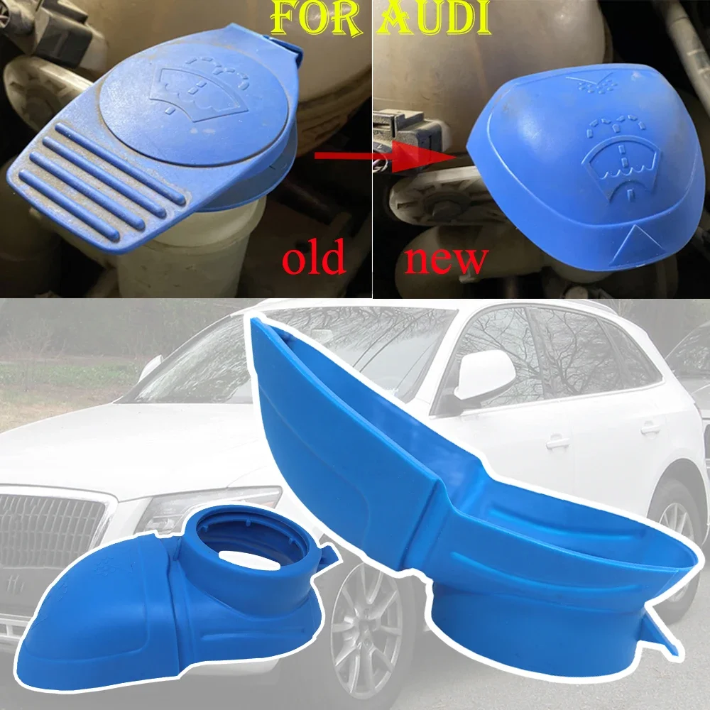 For Audi A6 C4 C5 C6 C7 1994 1995 1996 1997 - 2018 Car Fluid Reservoir Wiper Lid Wash Funnel Washer Tank Bottle Cover Filler Cap