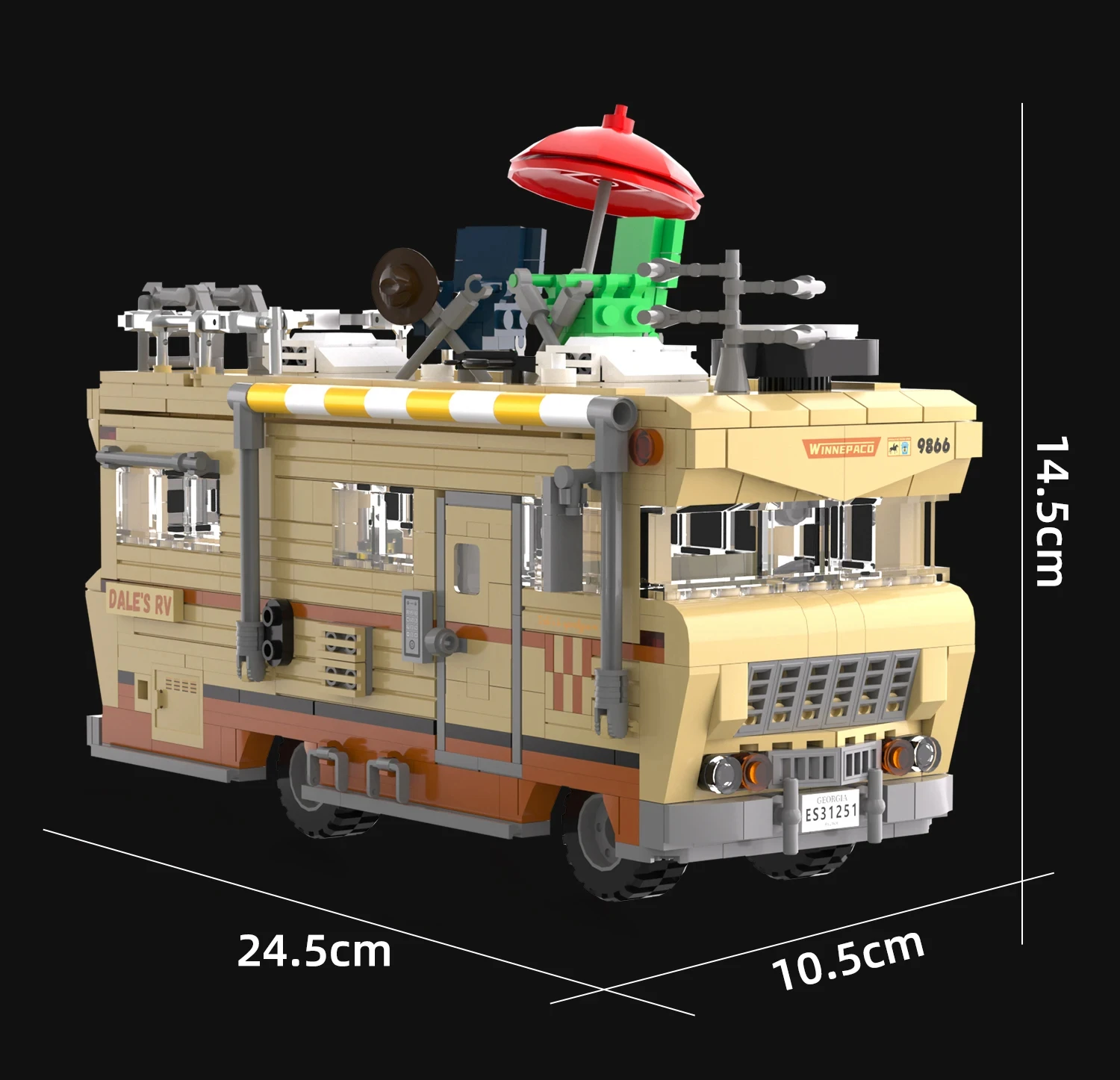 1288PCS Apocalypse RV Model Building Blocks Camper Van Ornaments DIY Assembly Vehicle Bricks Toys For Kids Boys Adult Gifts