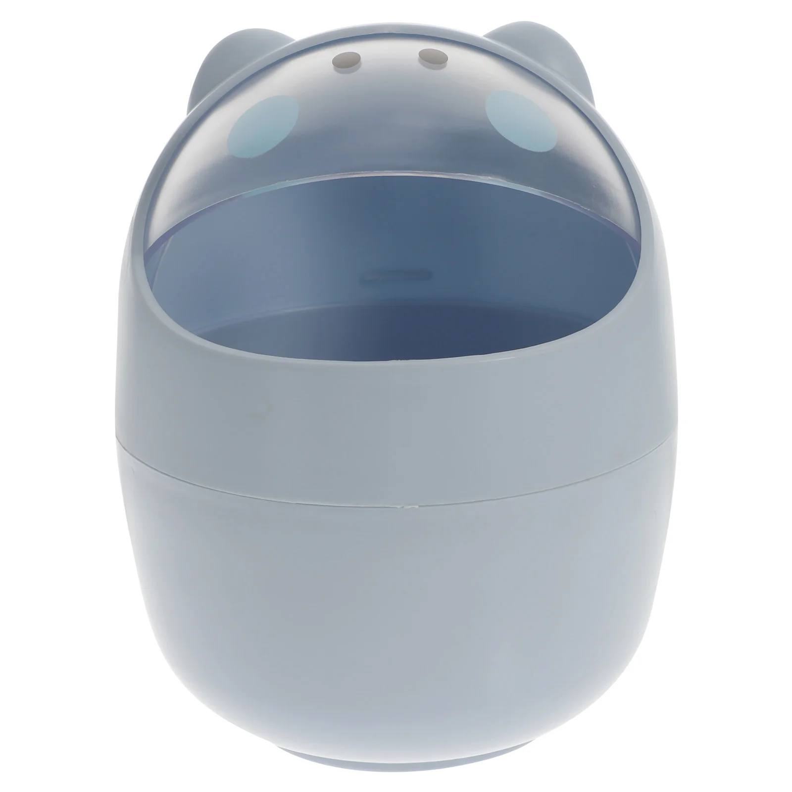

1pc Cute Desktop Can With Lid Household Garbage Bin Study Room Trash Bucket Multi-Function Reusable Wear-Resistant Small Office