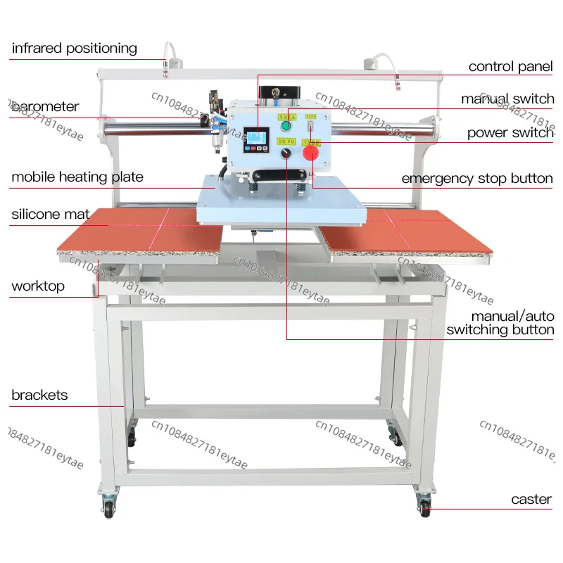 40x60cm Dual Station Pneumatic Sublimation Heat Press for Garment