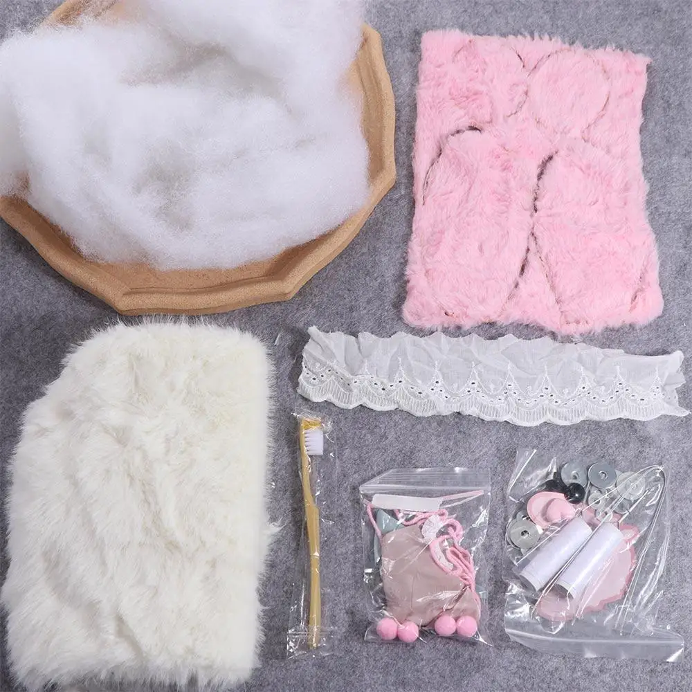 Bavoir en Peluche avec Effet Beurre de Lapin, Sac avec Statique, Peut Déplacer les Oreilles, Kit d'Animaux, Artisanat Fait à la Main