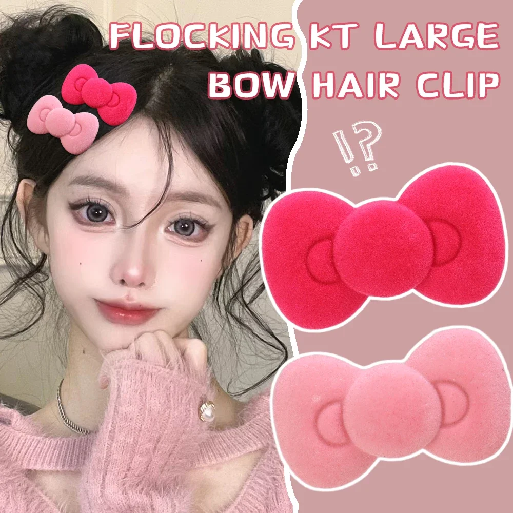 1/3pcs Velvet Bowknot Hair Clip Girl Cartoon Small Hairpins 2023 New Cute For Women Fashion French Retro Bobby Pin Headwear Gift