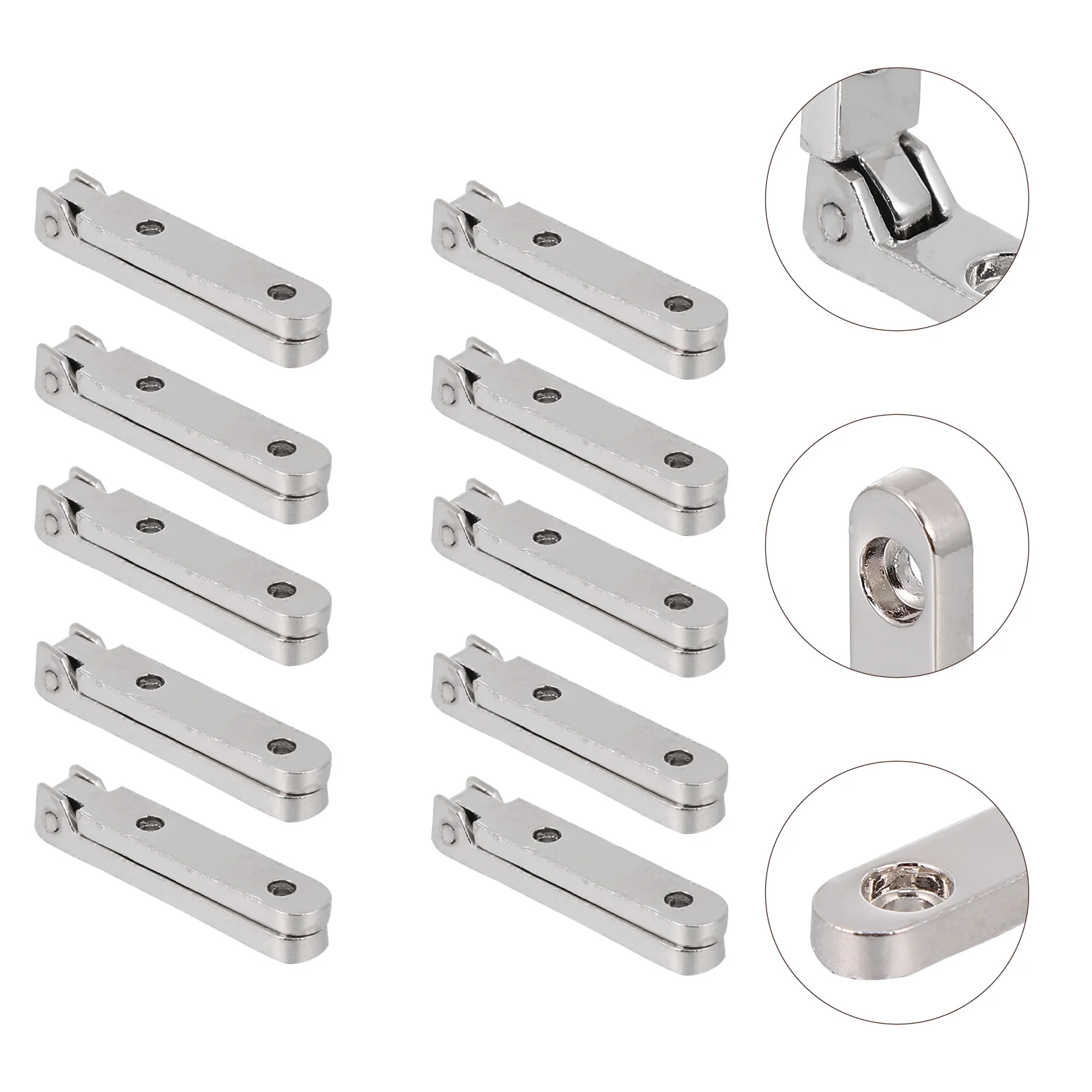 

10Pcs Zinc Alloy Hinges 90 Degree Smooth Operation Decorative Hinge for Wine Box Cabinet Desk Table Wooden Container Fitting