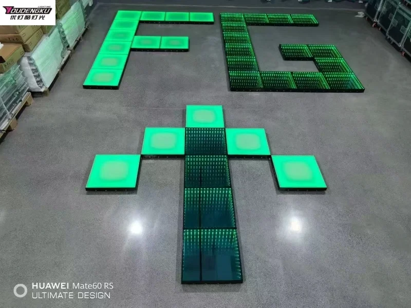 50 pieces with flycase 50x50cm Battery indoor led dance floor Wireless RGB LED Panel Tiles for Dance Floor Night Club Disco