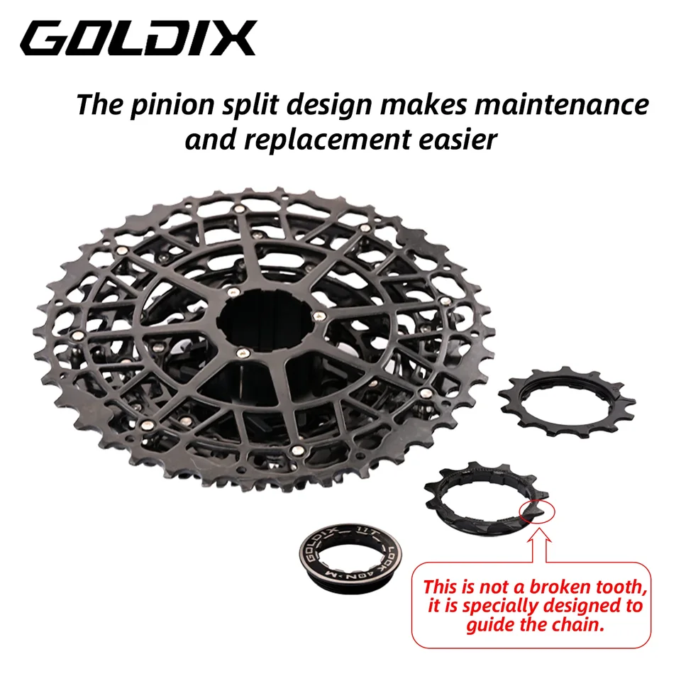 GOLDIX 13 Speed Ultralight Bicycle Cassette MTB Freewheel Carbon