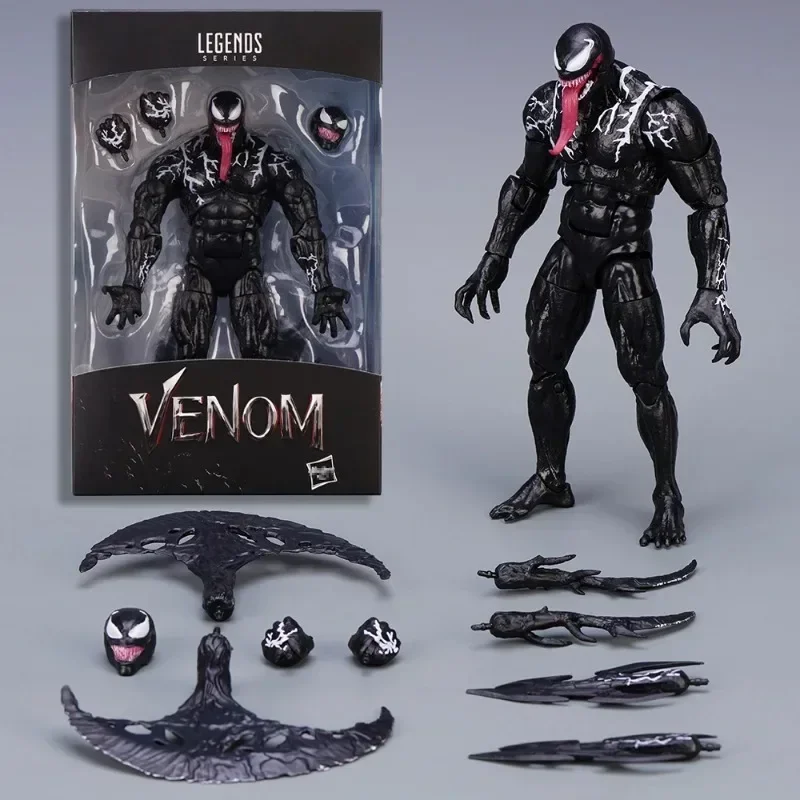 In Stock Venom Legends Anime Action Figure Joint Movable PVC Change Face Statue Model Doll Collectible Kids for Toy Hoilday Gift